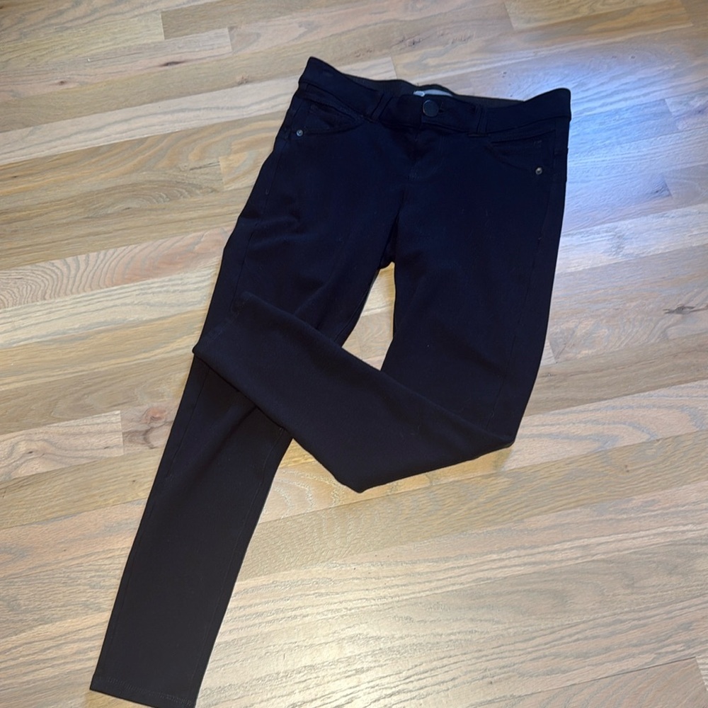 Wit & Wisdom Ab Solution Black Crop Straight Leg Leggings